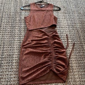 HM mini glitter brown with tone of reddish brown